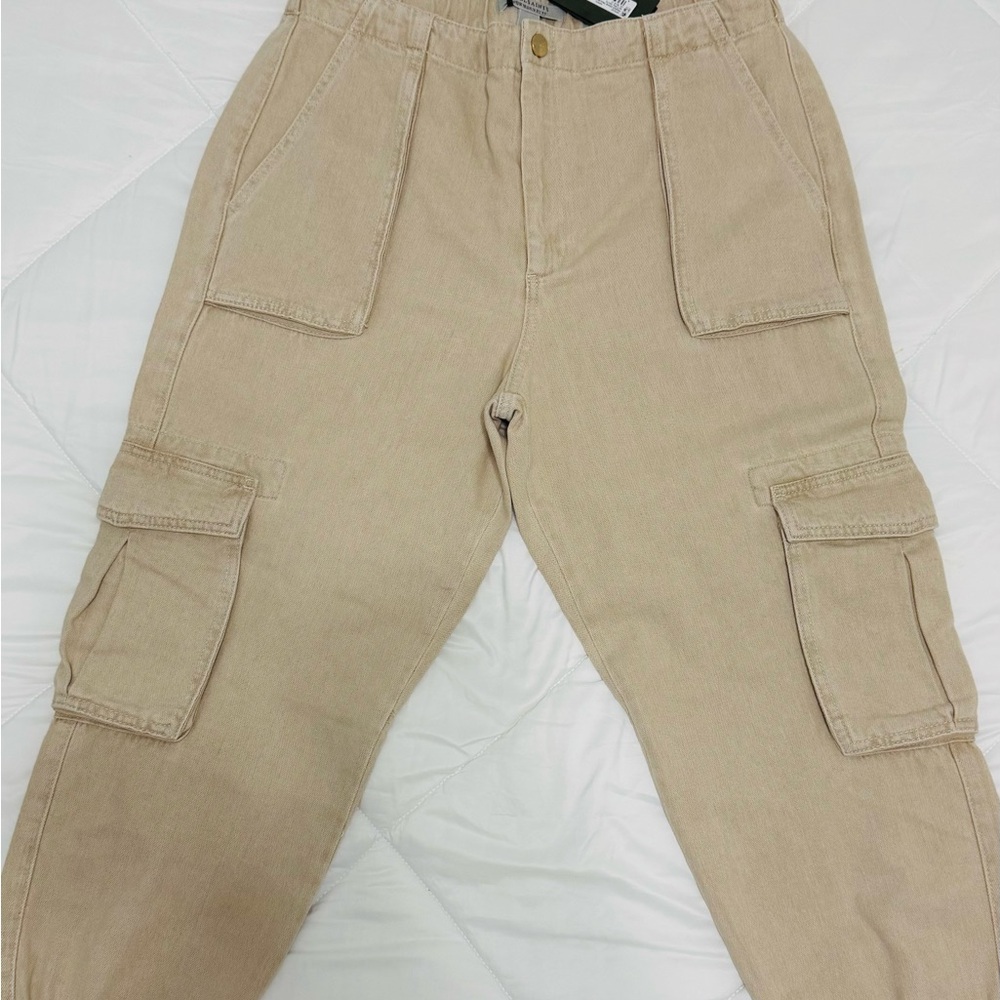 All Saints Tan Ankle Cargo Jeans